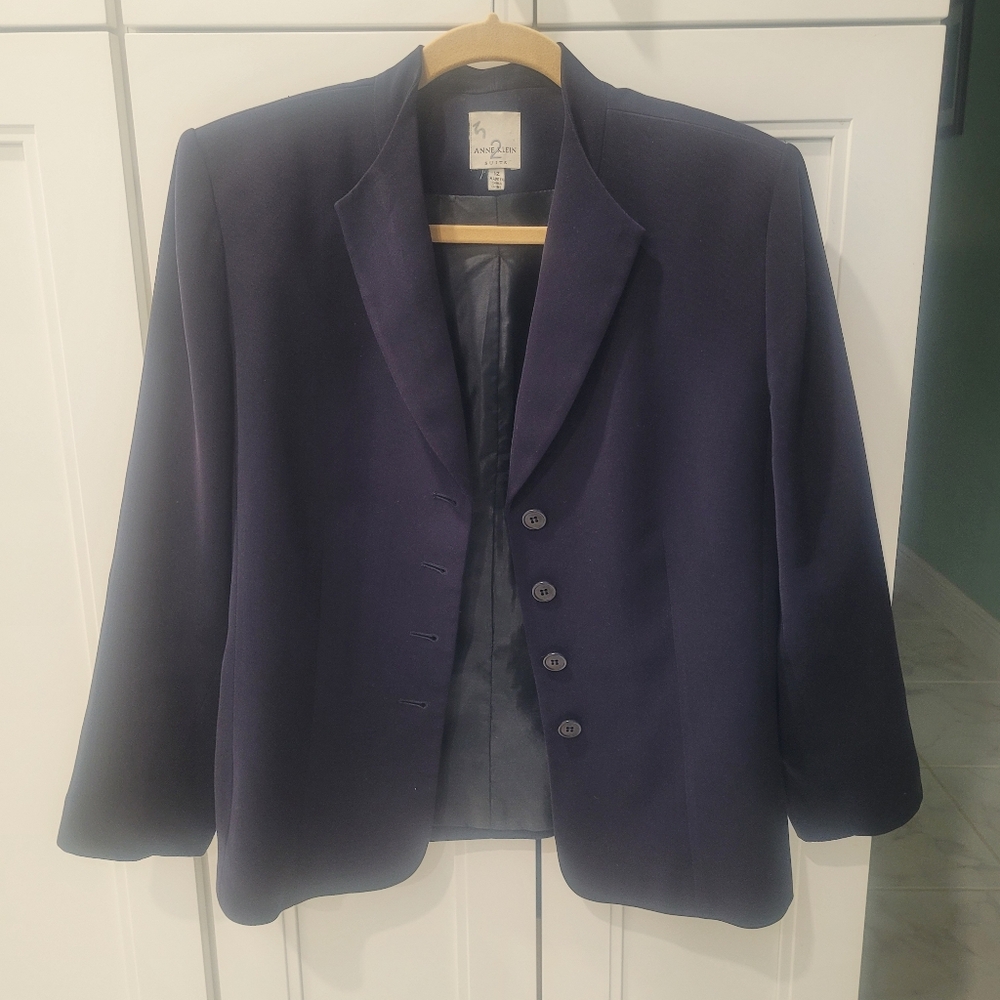 Elegant Anne Klein Navy Blazer Size 12